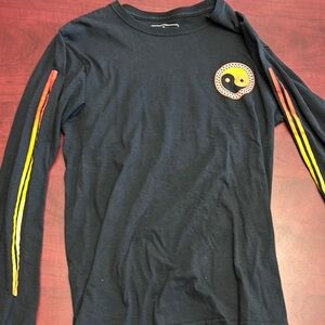Black Long Sleeve Shirt with Yin Yang Patch